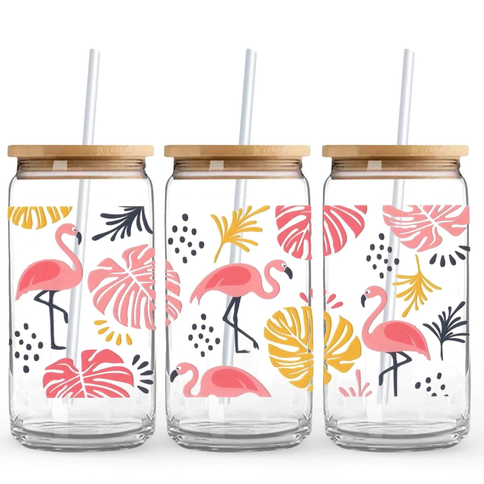 UV DTF Wrap - Flamingo Tropicana - DIY Craft Warehouse