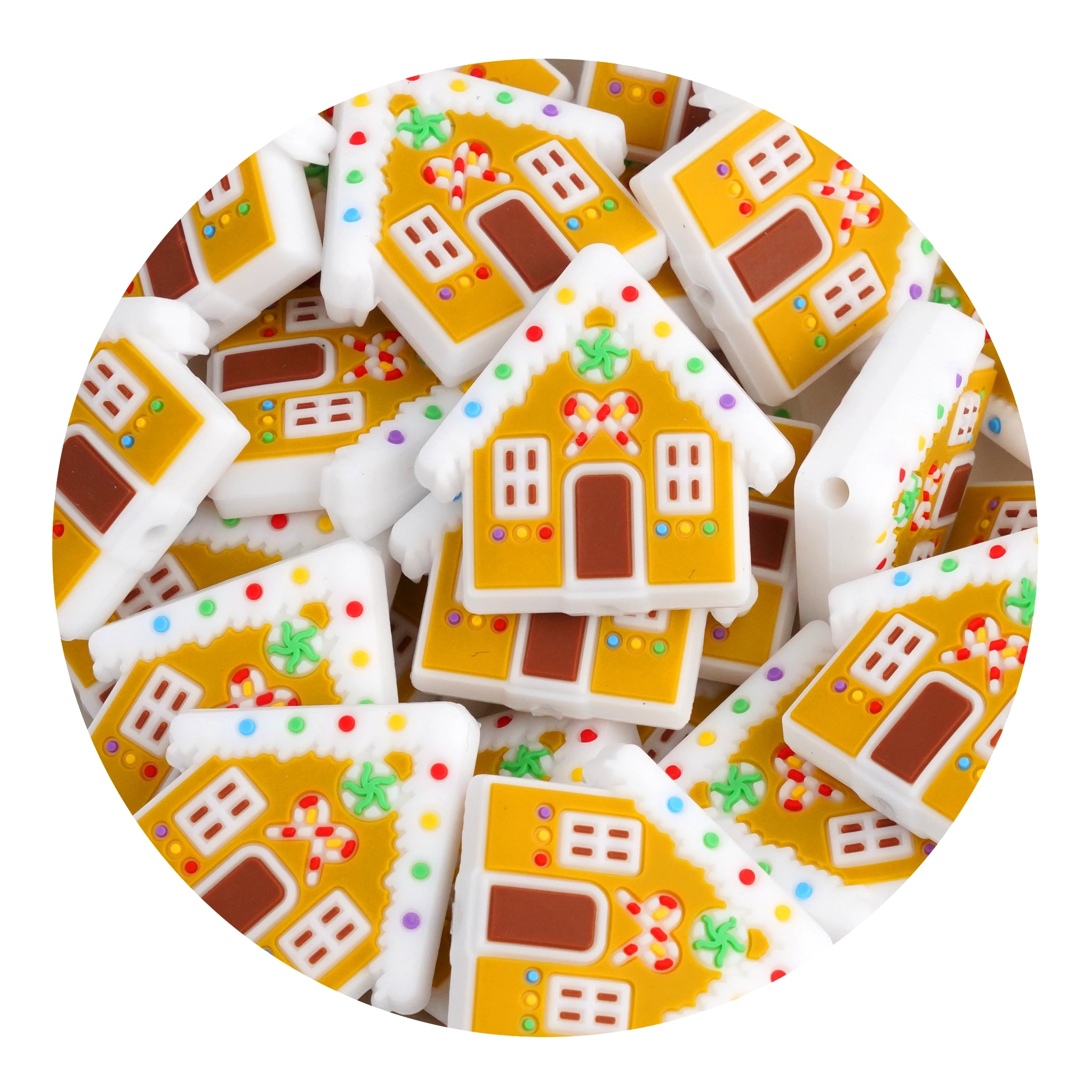 Master Maker Crafts -  Silicone Focal Bead - Gingerbread House (5 Beads) | Master Maker Crafts - Wholesale Craft Supplies - Fast Shipping from Ohio DIY Craft Warehouse