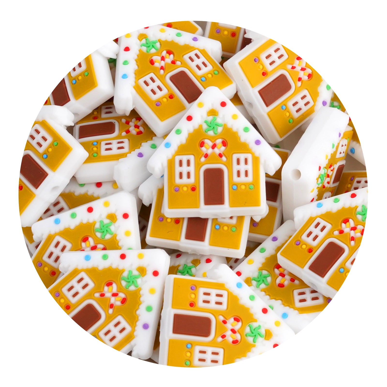 Master Maker Crafts -  Silicone Focal Bead - Gingerbread House (5 Beads) | Master Maker Crafts - Wholesale Craft Supplies - Fast Shipping from Ohio