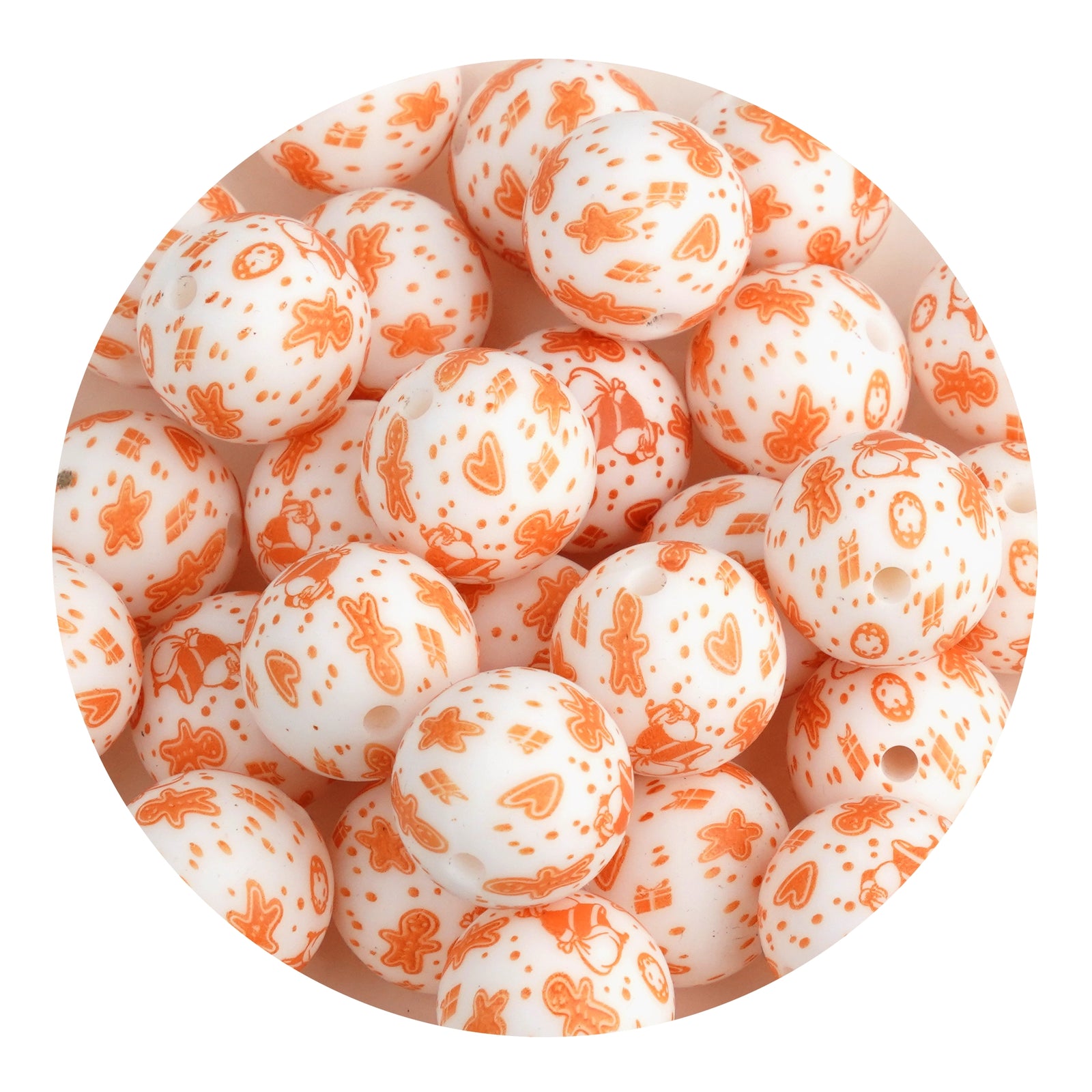 Master Maker Crafts -  Silicone Bead Round - Gingerbread Party (5 Beads - 15mm) | Master Maker Crafts - Wholesale Craft Supplies - Fast Shipping from Ohio