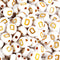 Master Maker Crafts white round beads with gold D letter, wholesale craft supplies Ohio DIY Craft Warehouse