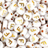 Gold letter F round white beads, Master Maker Crafts wholesale craft supplies, fast shipping Ohio DIY Craft Warehouse