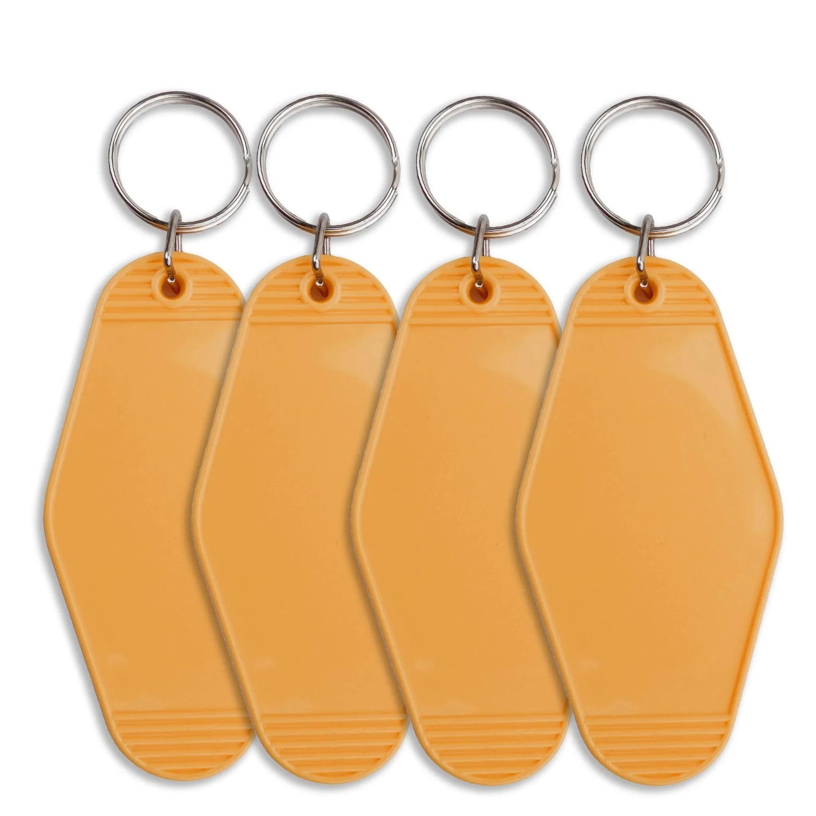 Retro Motel Keychain with Silver Ring - Gold - DIY Craft Warehouse