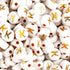 White round craft beads with gold letter K, Master Maker Crafts wholesale supplies Ohio DIY Craft Warehouse