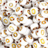 White beads with gold O design, Master Maker Crafts, wholesale craft supplies, Ohio shipping DIY Craft Warehouse