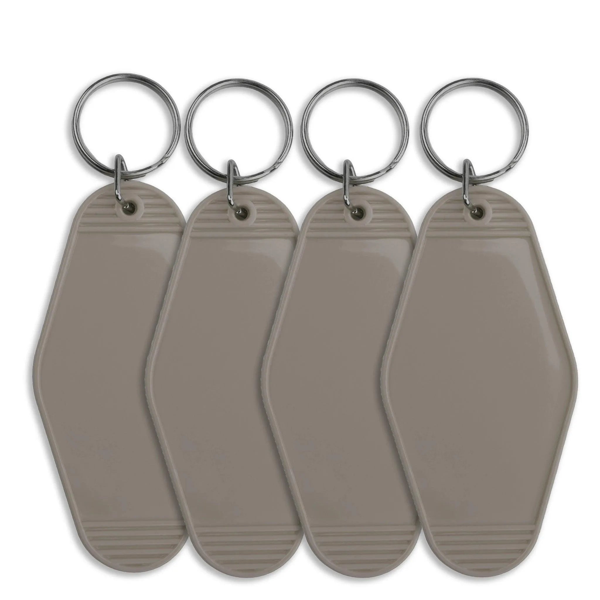 Retro Motel Keychain with Silver Ring - Gray - DIY Craft Warehouse DIY Craft Warehouse