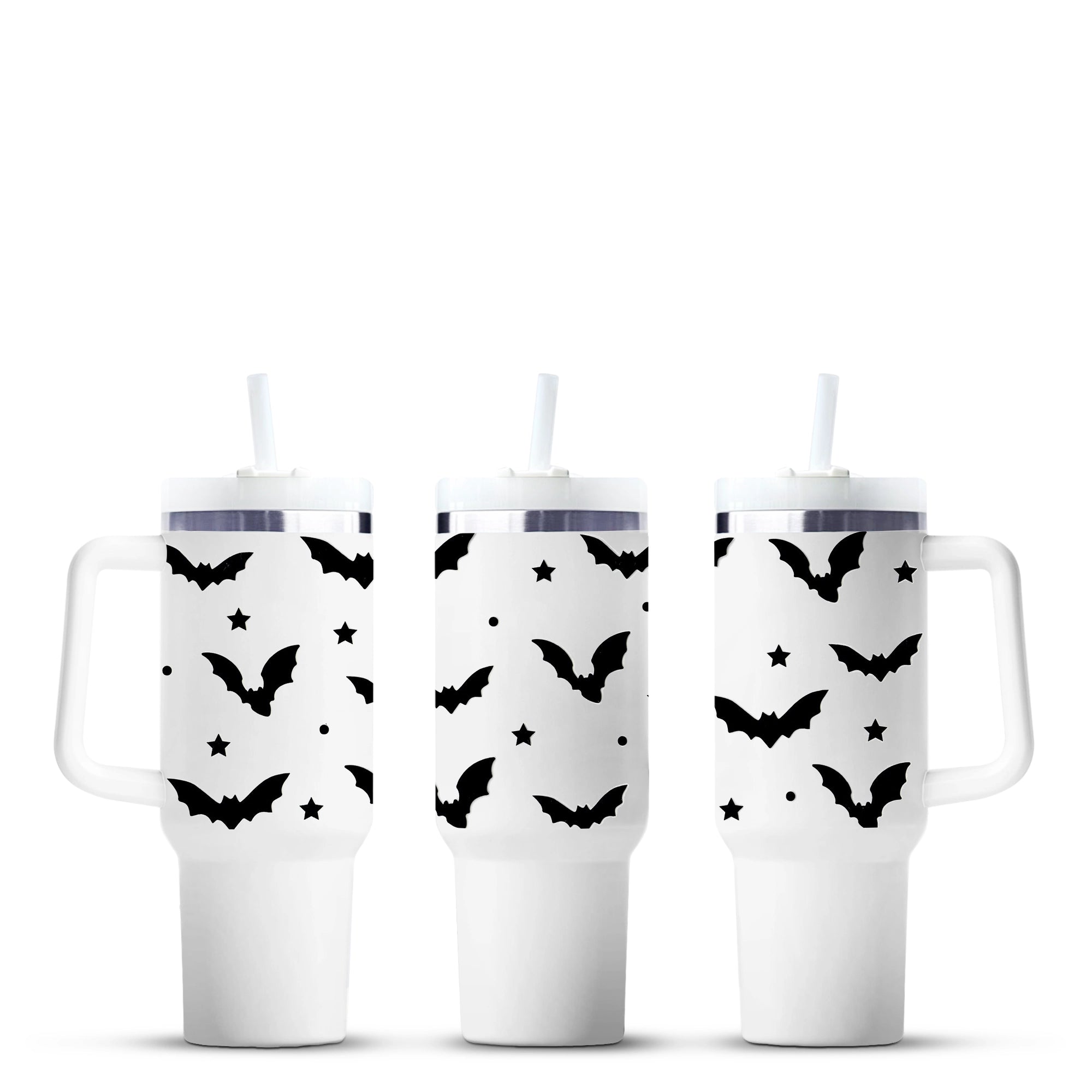 Halloween flying bats 40oz tumbler, Master Maker Crafts wholesale, fast shipping Ohio DIY Craft Warehouse