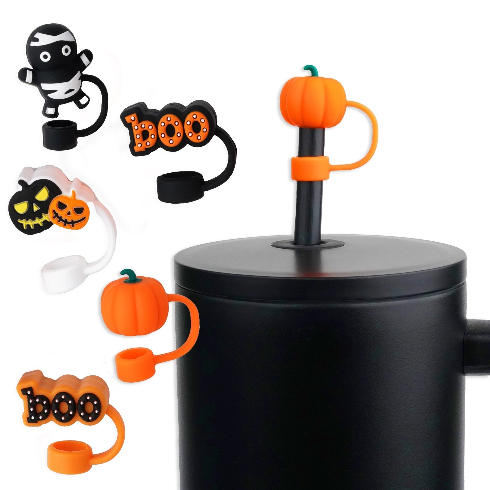 Master Maker Crafts -  Silicone Straw Topper - Assorted Spooky Halloween (5 Toppers) | Master Maker Crafts - Wholesale Craft Supplies - Fast Shipping from Ohio