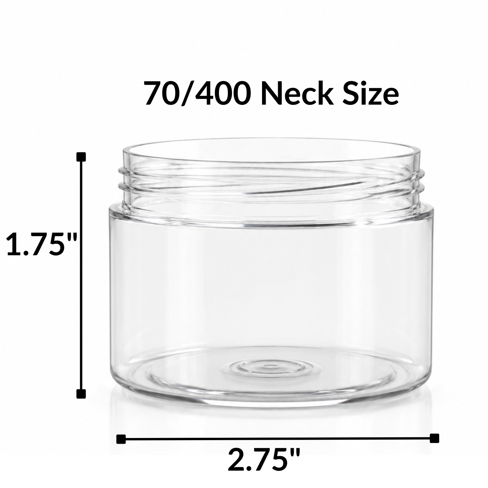 Heavy Wall Clear PET Jar 4 oz- 70/400 (10 per bag)