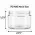 Heavy Wall Clear PET Jar 4 oz- 70/400 (10 per bag)