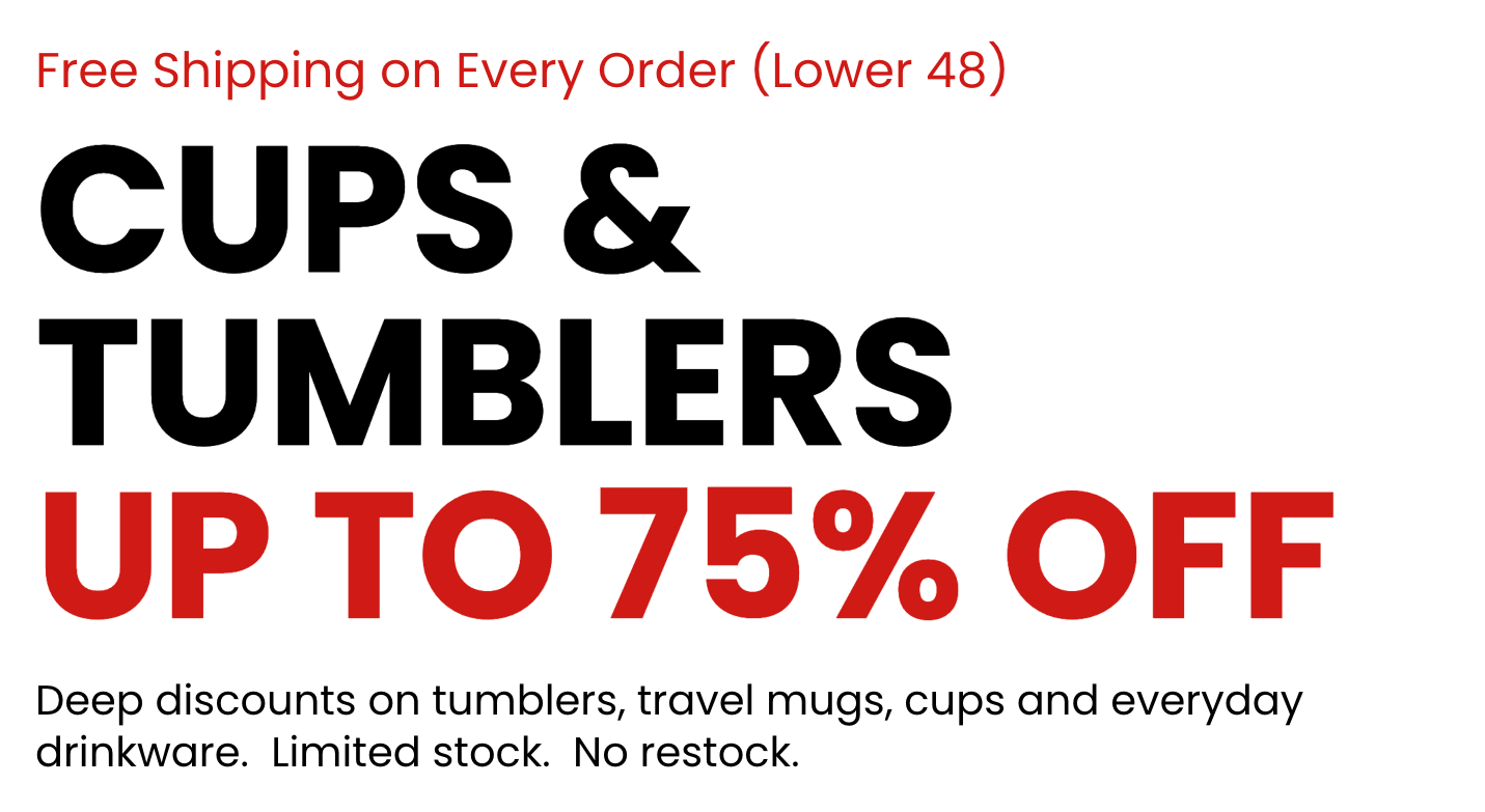 75 Off Drinkware Plus Free Shipping