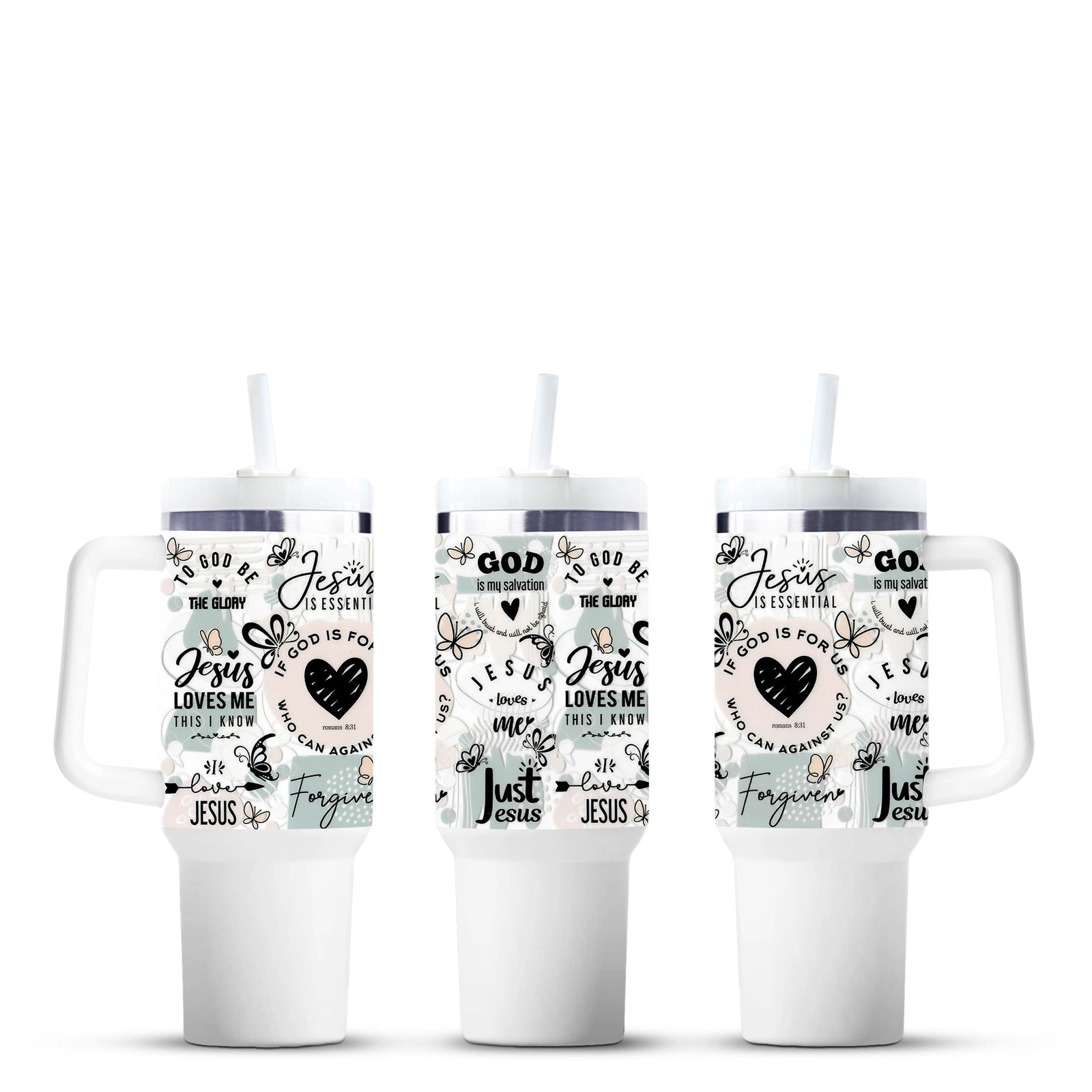 Christian travel mugs with inspirational quotes, offered by Master Maker Crafts, wholesale craft supplies, fast shipping Ohio