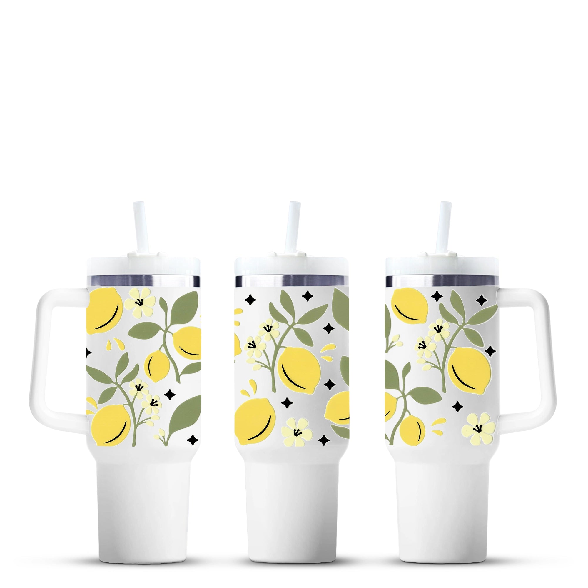 Lemon leaf pattern tumblers, Master Maker Crafts wholesale craft supplies, fast shipping Ohio DIY Craft Warehouse