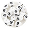 White silicone square beads with black number 6, Master Maker Crafts wholesale, Ohio DIY Craft Warehouse