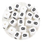 White silicone number 8 square beads for crafts, Master Maker Crafts wholesale Ohio DIY Craft Warehouse