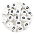 White silicone number 8 square beads for crafts, Master Maker Crafts wholesale Ohio DIY Craft Warehouse