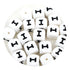White silicone square beads with black letter H, Master Maker Crafts, wholesale craft supplies Ohio DIY Craft Warehouse