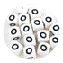 White silicone square beads with black letter O, Master Maker Crafts, wholesale Ohio supplies DIY Craft Warehouse