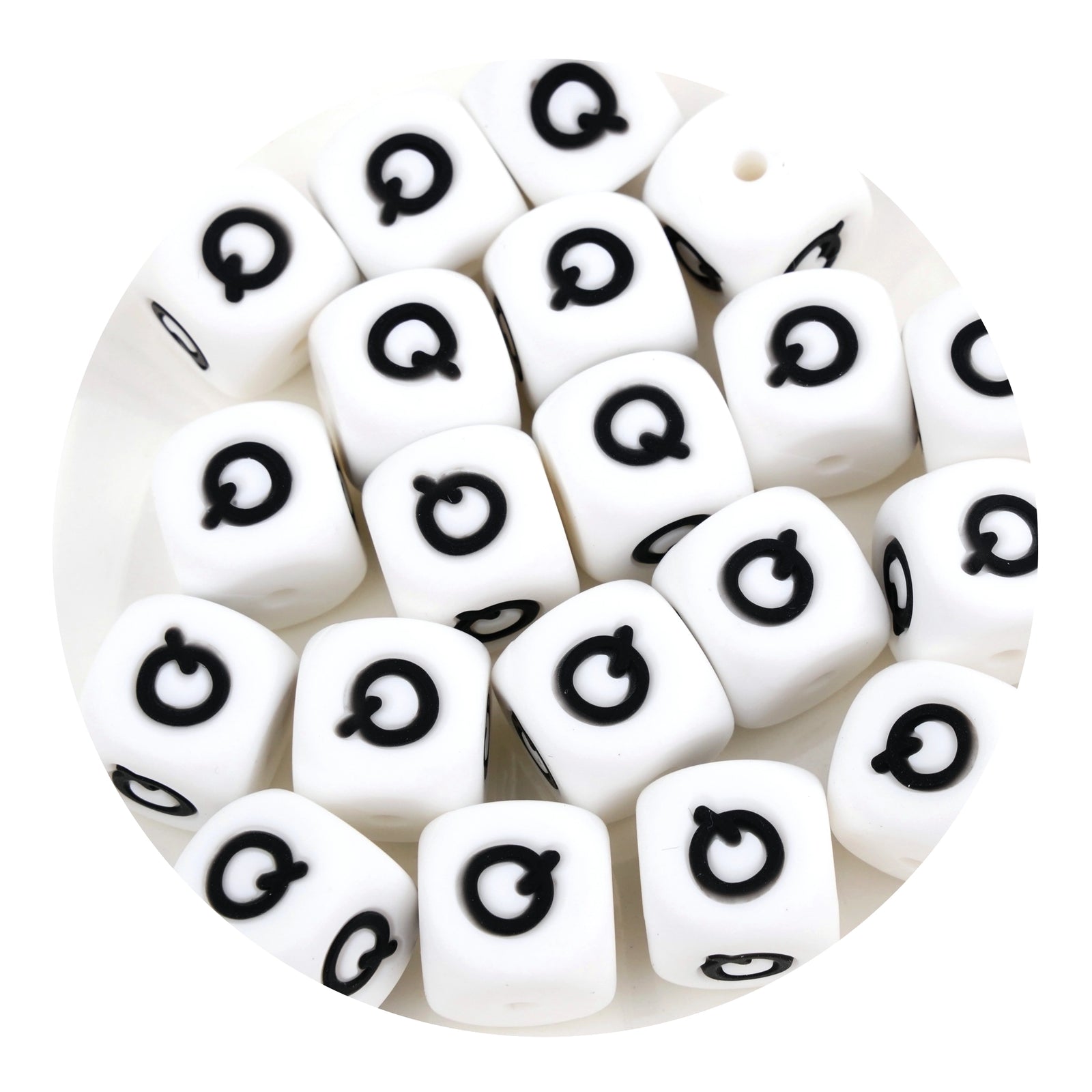 Master Maker Crafts Q letter silicone beads, wholesale craft supplies, fast shipping Ohio