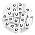 White silicone letter U square string beads, Master Maker Crafts wholesale supplies, Ohio DIY Craft Warehouse