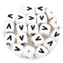 Master Maker Crafts white silicone letter V square beads, wholesale craft supplies Ohio DIY Craft Warehouse
