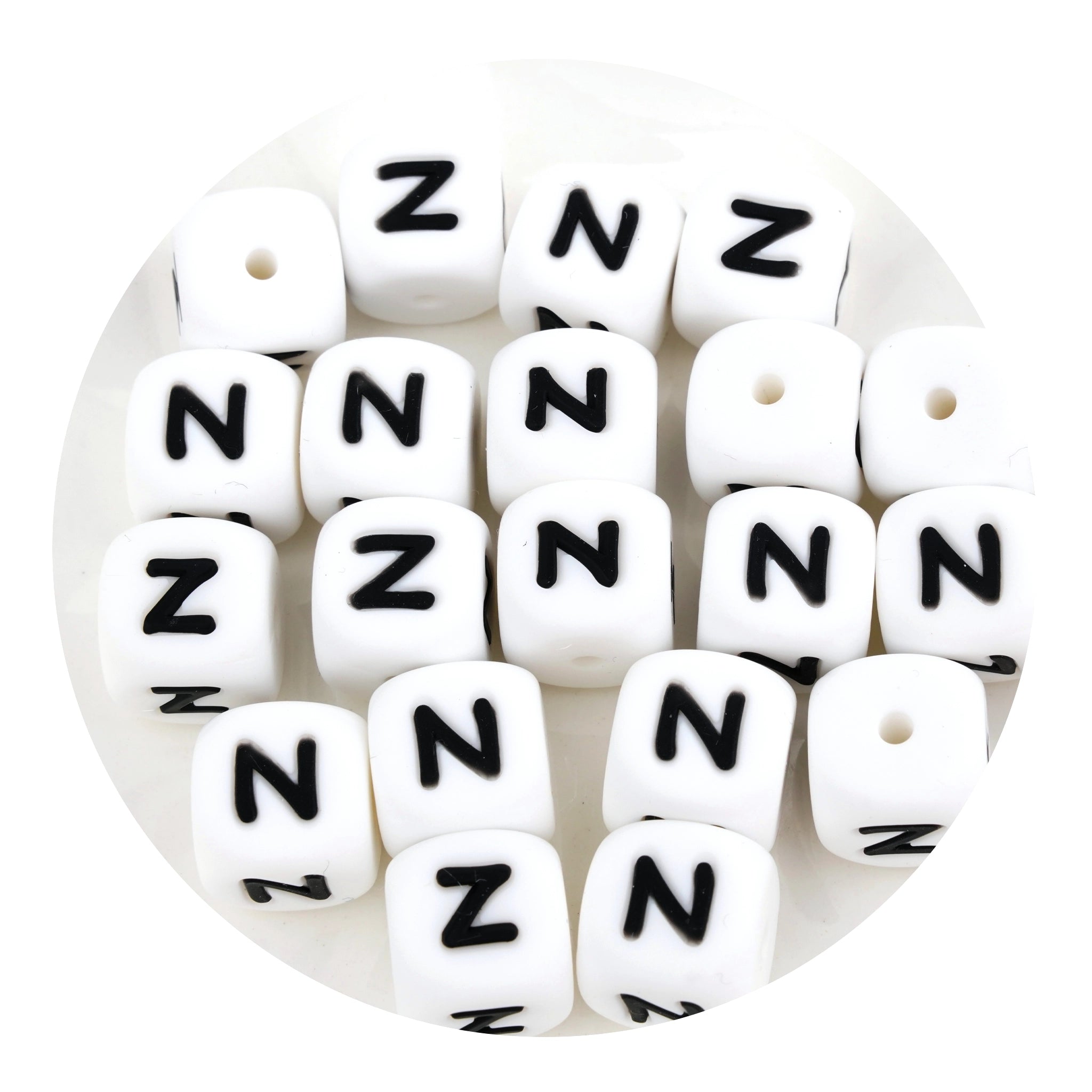 Master Maker Crafts wholesale Z letter silicone beads for stringing, fast shipping Ohio DIY Craft Warehouse