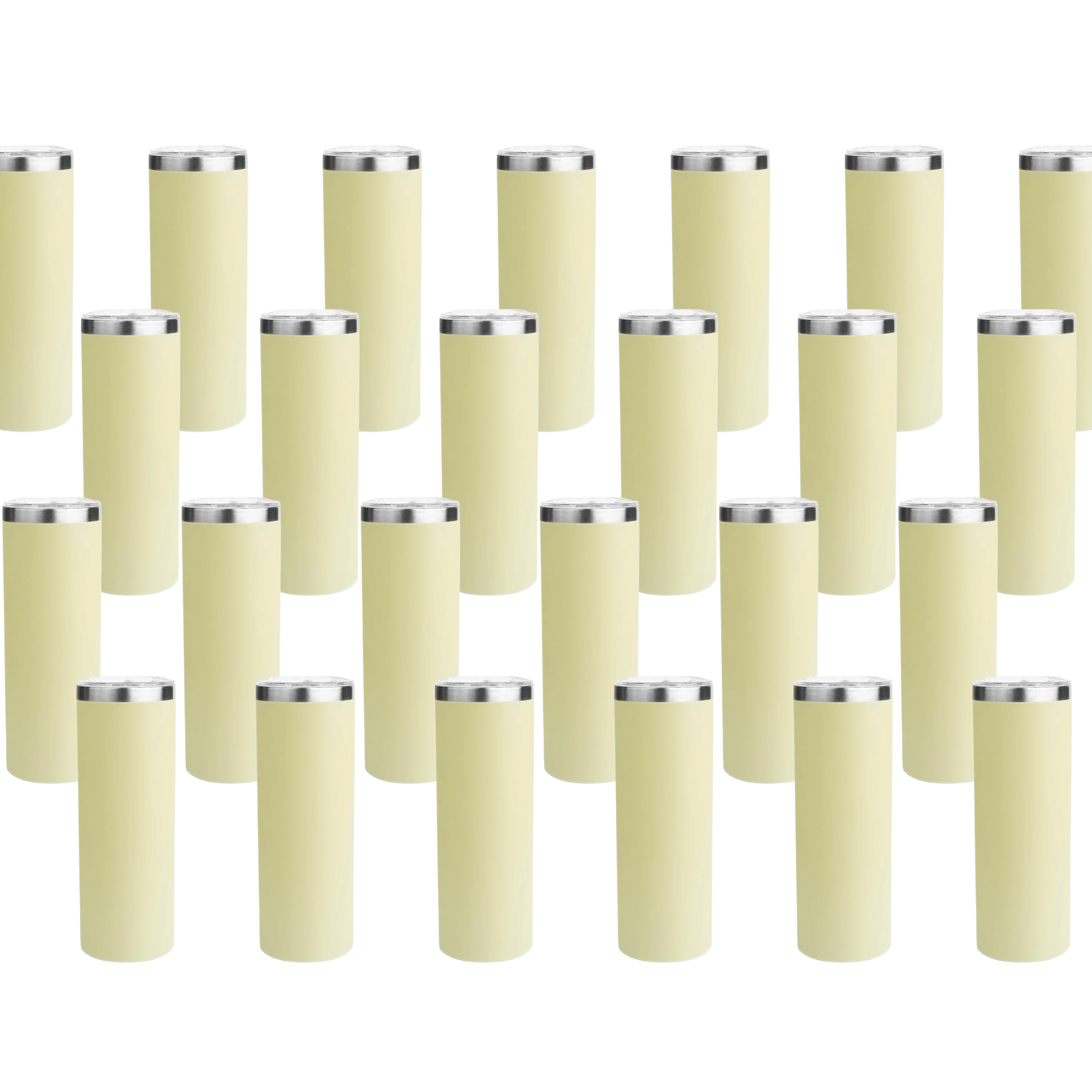 Master Maker Crafts -  20 oz Tall Skinny Tumbler - Light Yellow (25 Piece CASE) | Master Maker Crafts - Wholesale Craft Supplies - Fast Shipping from Ohio DIY Craft Warehouse