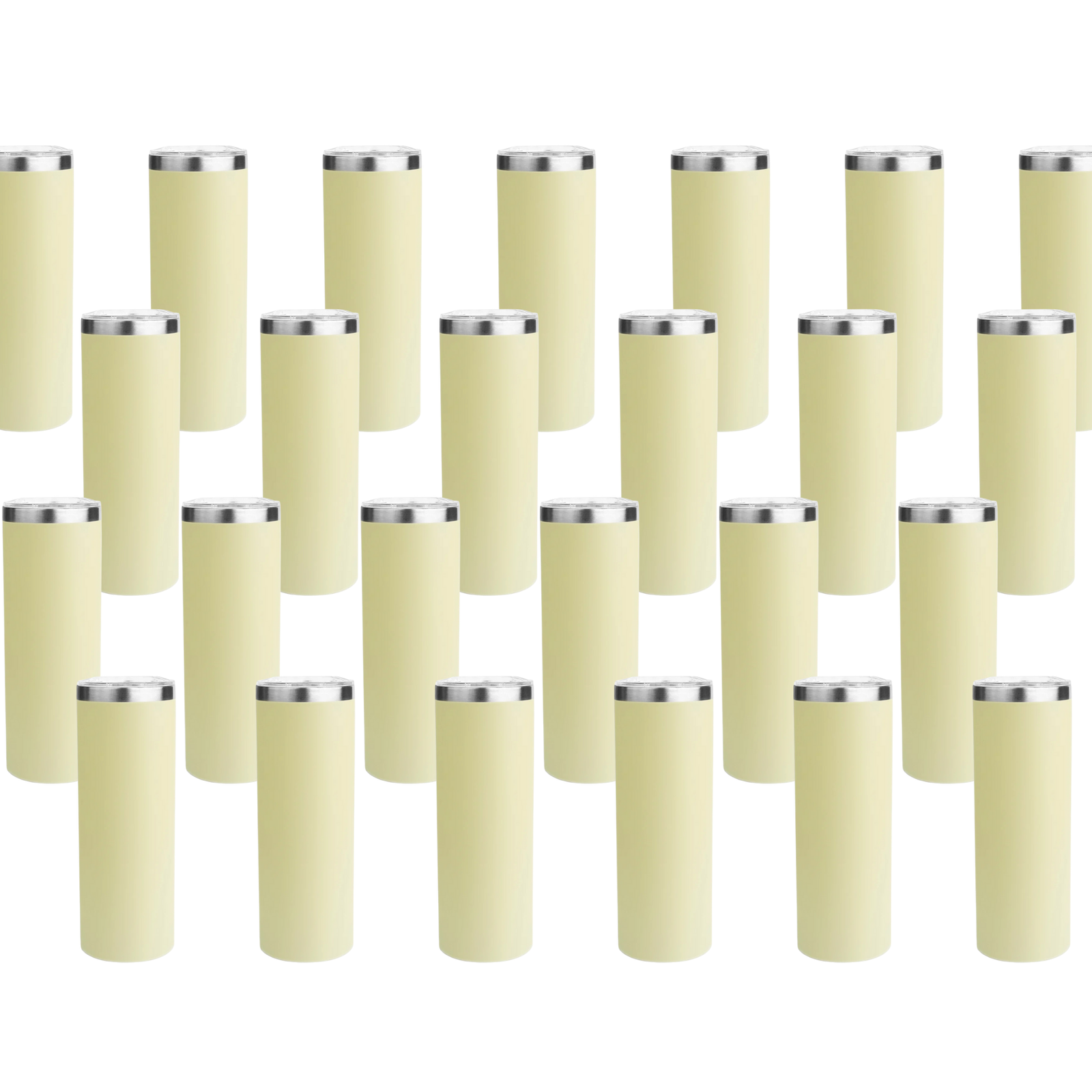Master Maker Crafts -  20 oz Tall Skinny Tumbler - Light Yellow (25 Piece CASE) | Master Maker Crafts - Wholesale Craft Supplies - Fast Shipping from Ohio