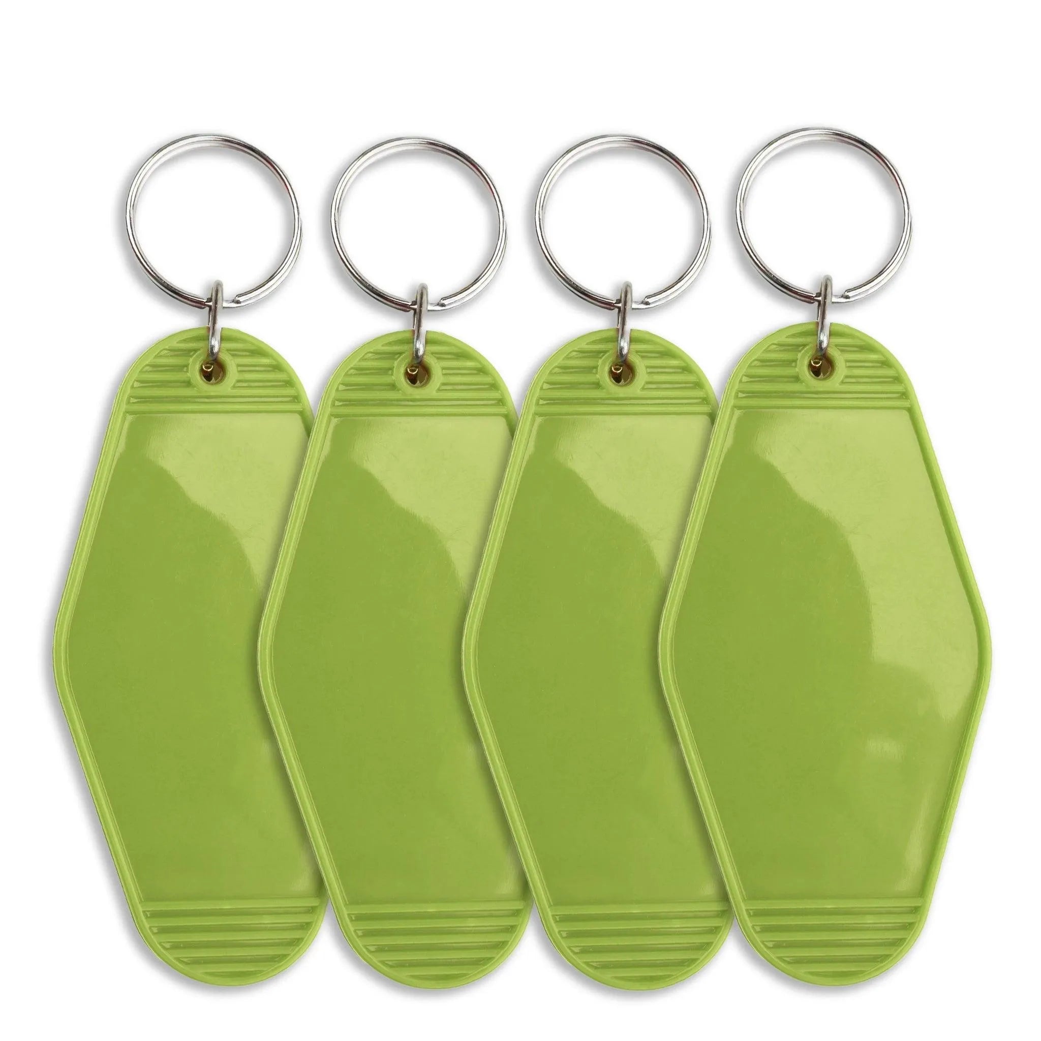 Retro Motel Keychain with Silver Ring - Lime Green - DIY Craft Warehouse DIY Craft Warehouse