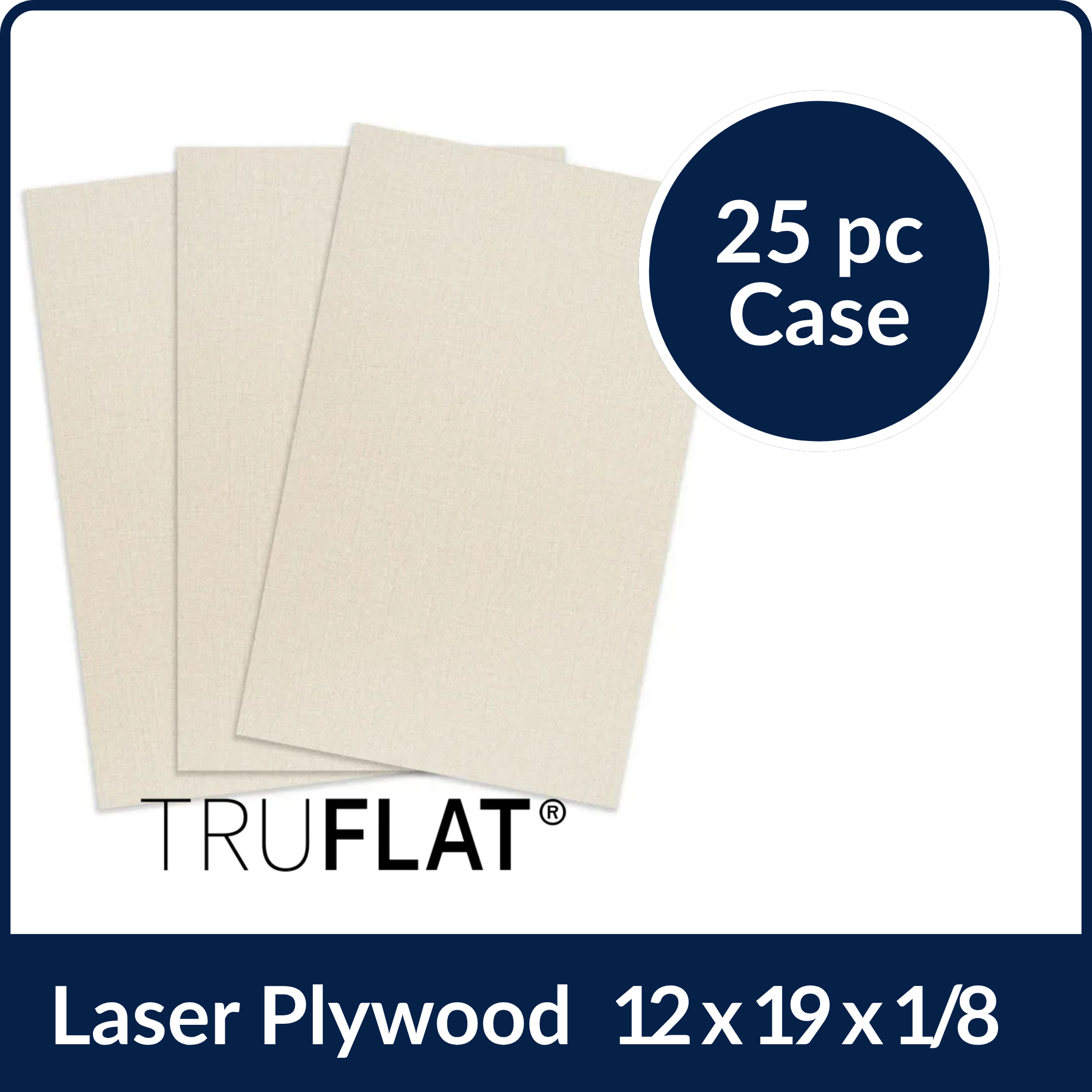 TruFlat Linen Plywood - 12"x 19" x 1/8" (25 Piece Case)