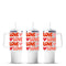 Three LOVE print tumblers with straws, Master Maker Crafts, wholesale craft supplies Ohio DIY Craft Warehouse