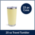 20 oz Travel Tumbler - Light Yellow (25 Piece CASE)