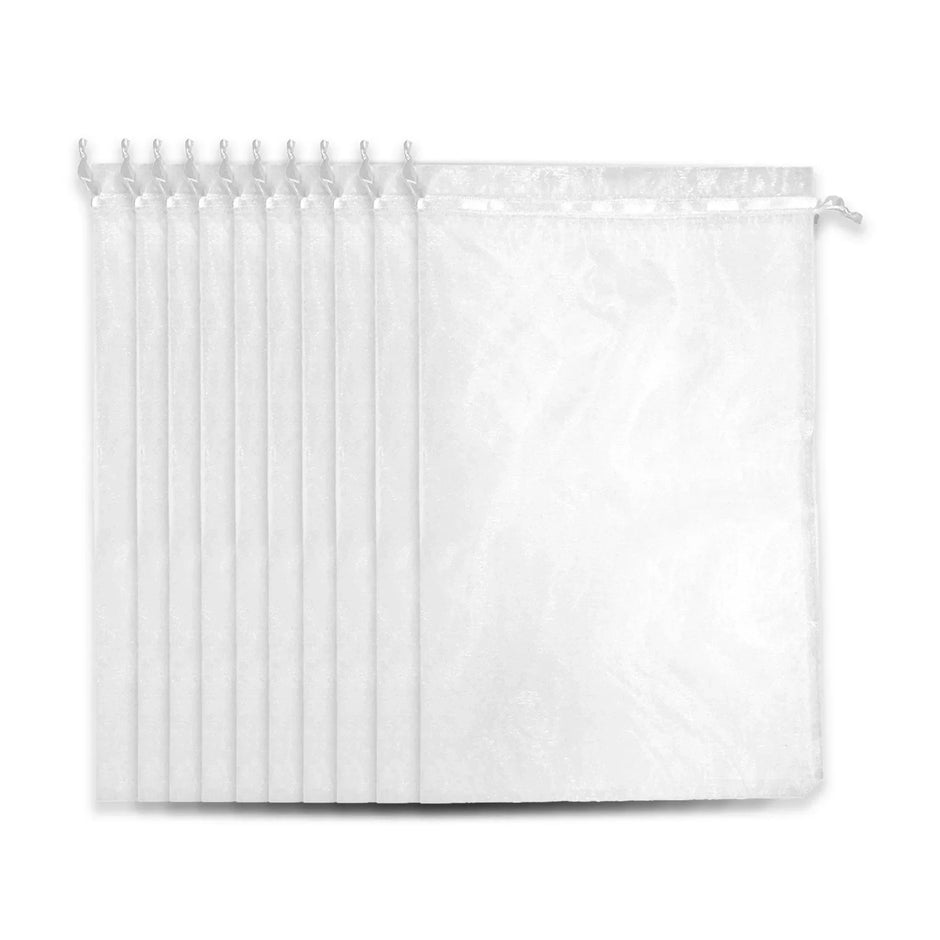 Organza Bags White 8x12 for handmade product packaging