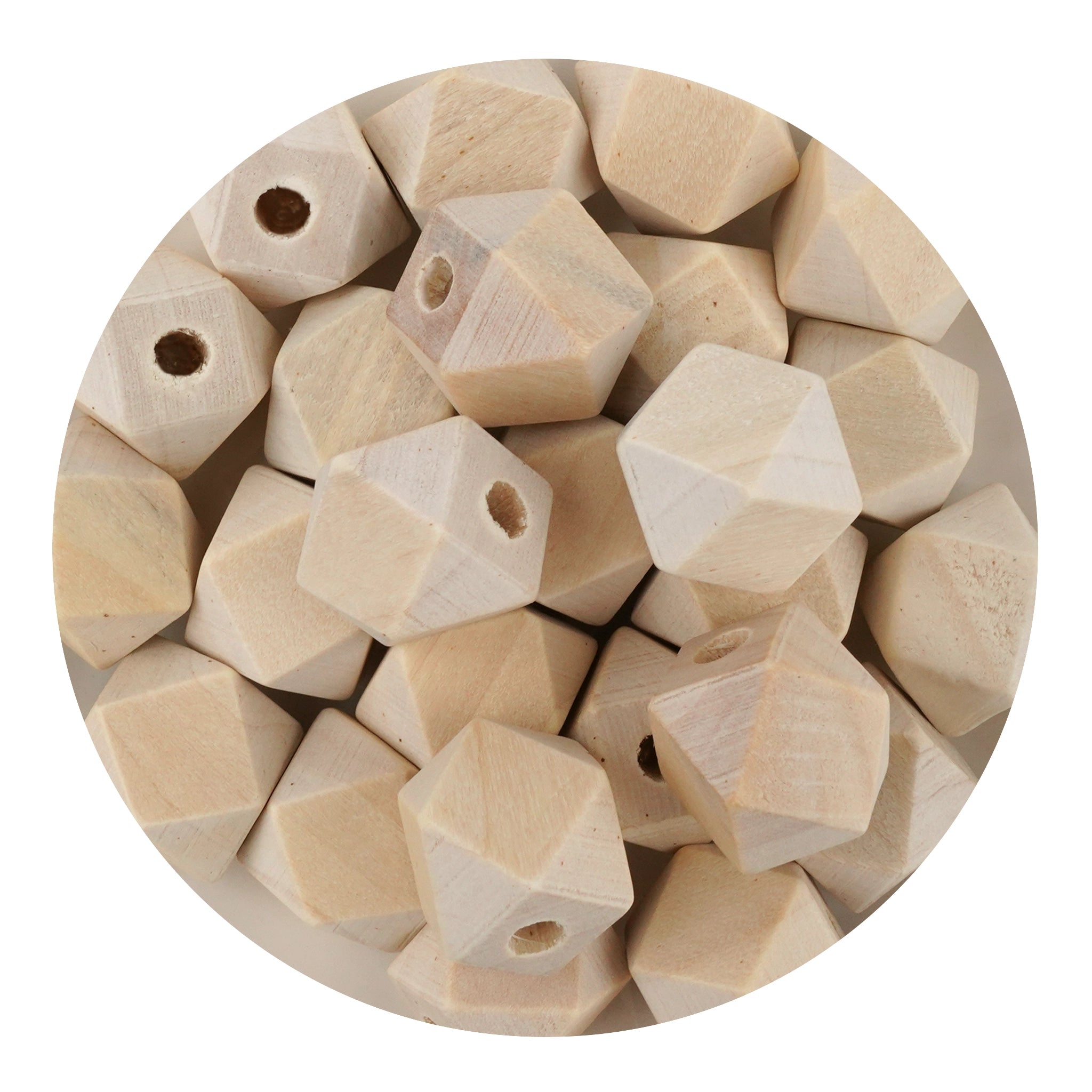 Master Maker Crafts -  Wood Bead Hexagon - Maple (5 Beads - 14mm) DIY Craft Warehouse