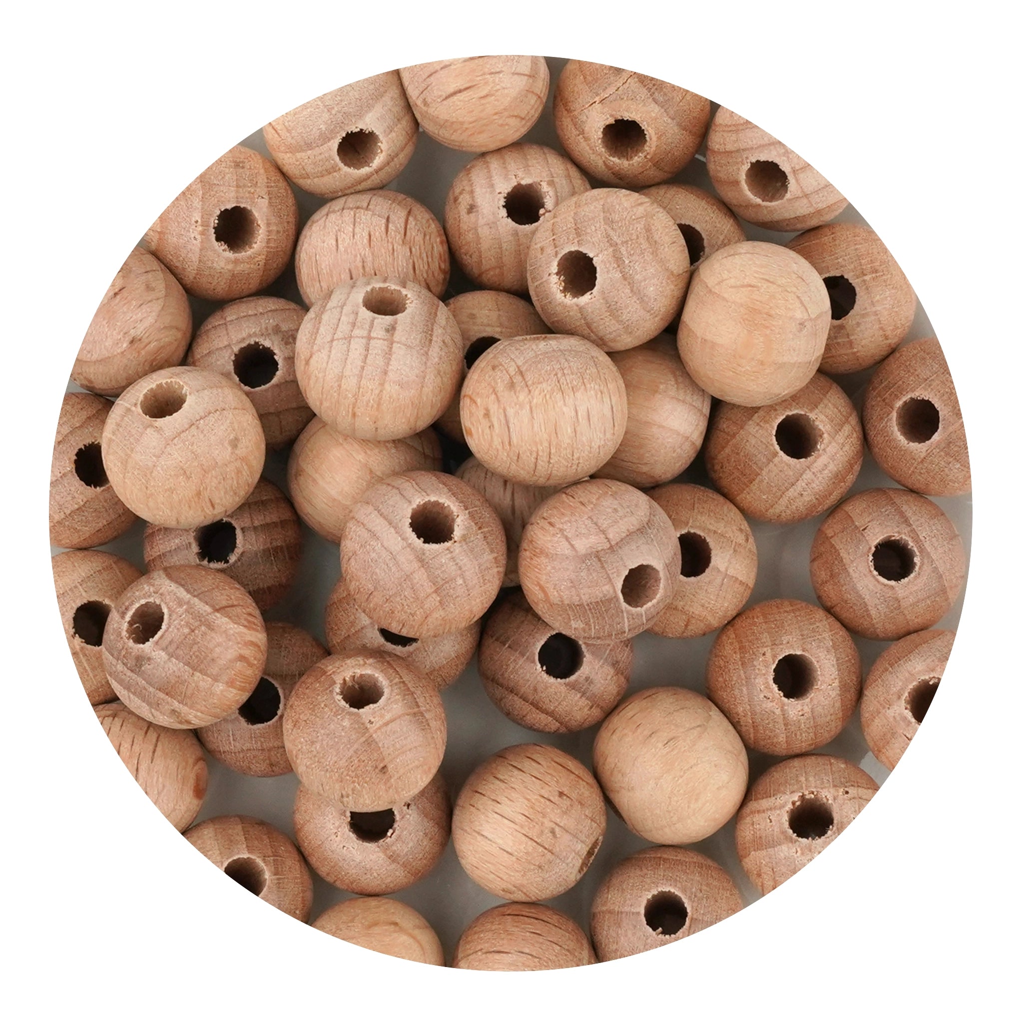 Master Maker Crafts -  Wood Bead Round - Beech (5 Beads - 12mm) DIY Craft Warehouse