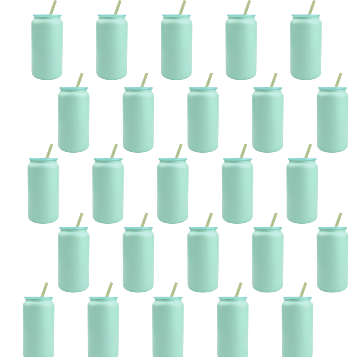 16 oz Metal Can Cup - Mint (25/Case)