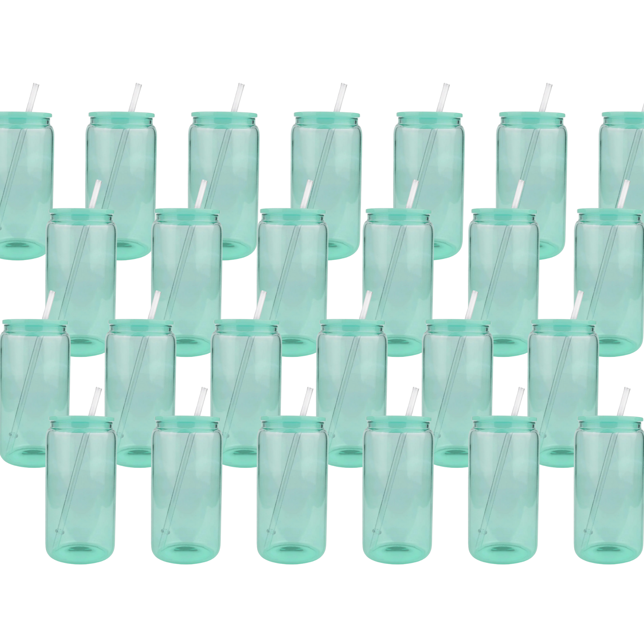 Master Maker Crafts -  16 oz Glass Can Single Wall - Mint Green (25 Piece CASE) | Master Maker Crafts - Wholesale Craft Supplies - Fast Shipping from Ohio DIY Craft Warehouse