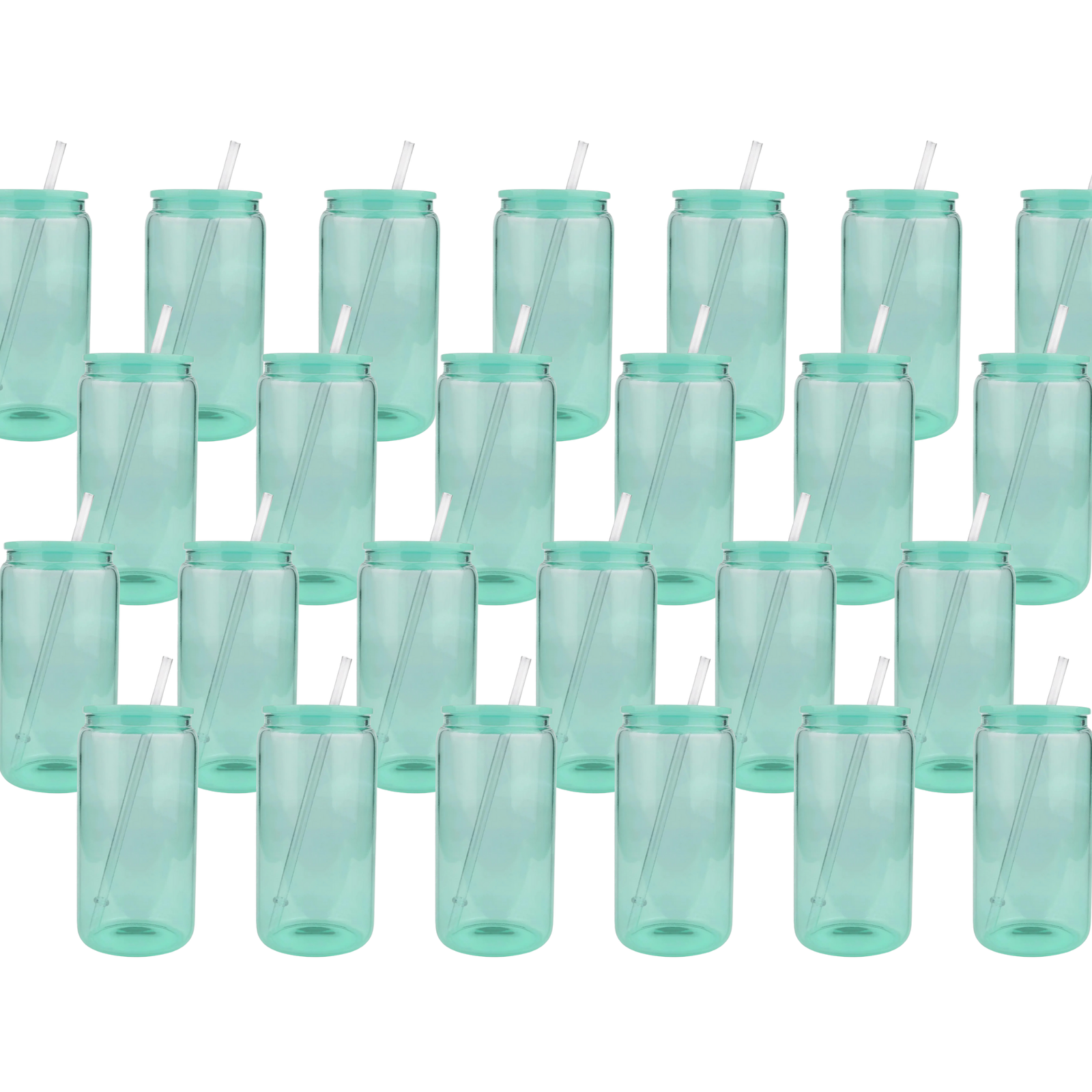 Master Maker Crafts -  16 oz Glass Can Single Wall - Mint Green (25 Piece CASE) | Master Maker Crafts - Wholesale Craft Supplies - Fast Shipping from Ohio