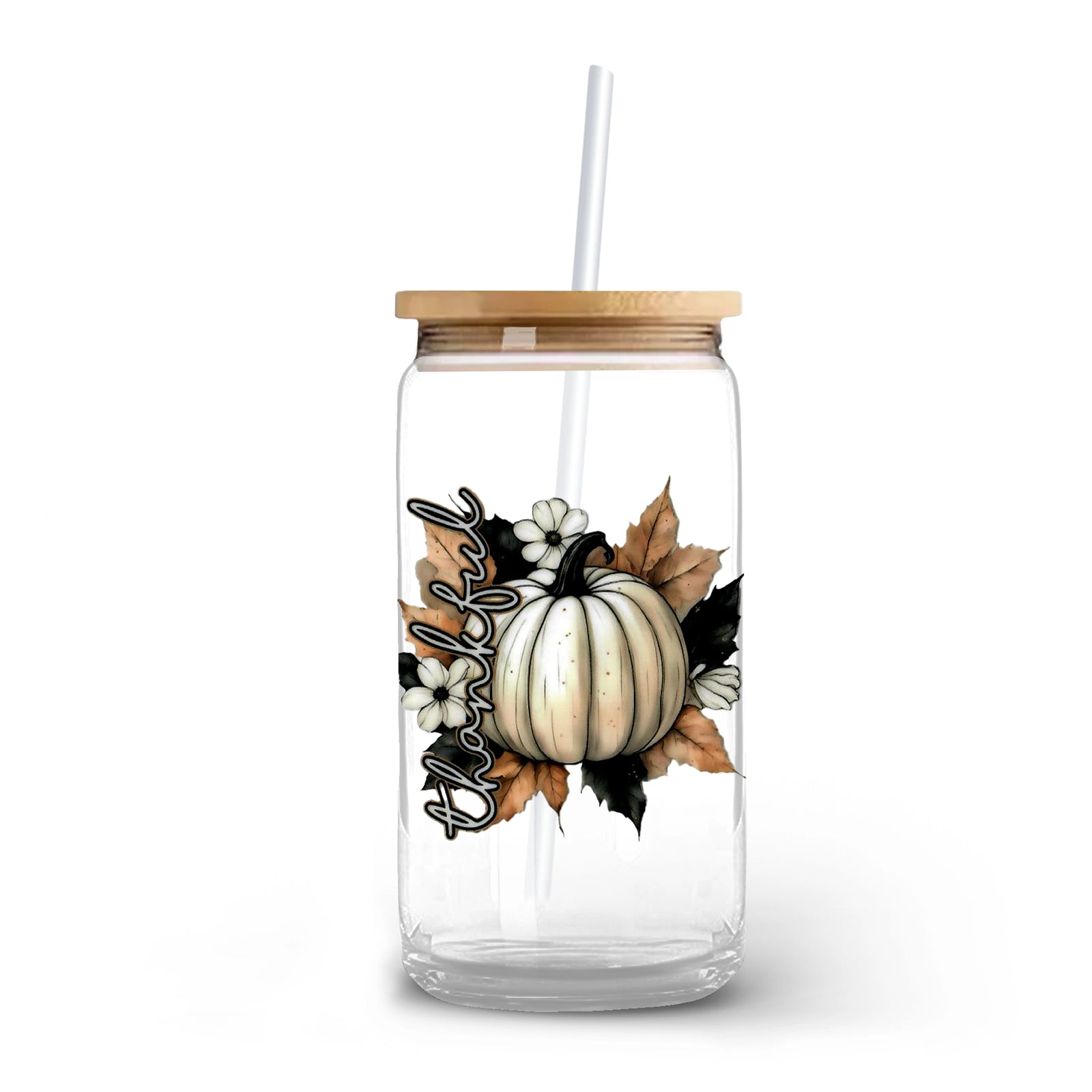 Master Maker Crafts -  UV DTF Decal - Muted Thankful Pumpkin 2 Decals 3.5