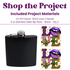Image of Mardi Gras Love Hip Flask Kit (Makes 2) sold at Master Maker Crafts. Wholesale prices and fast shipping.