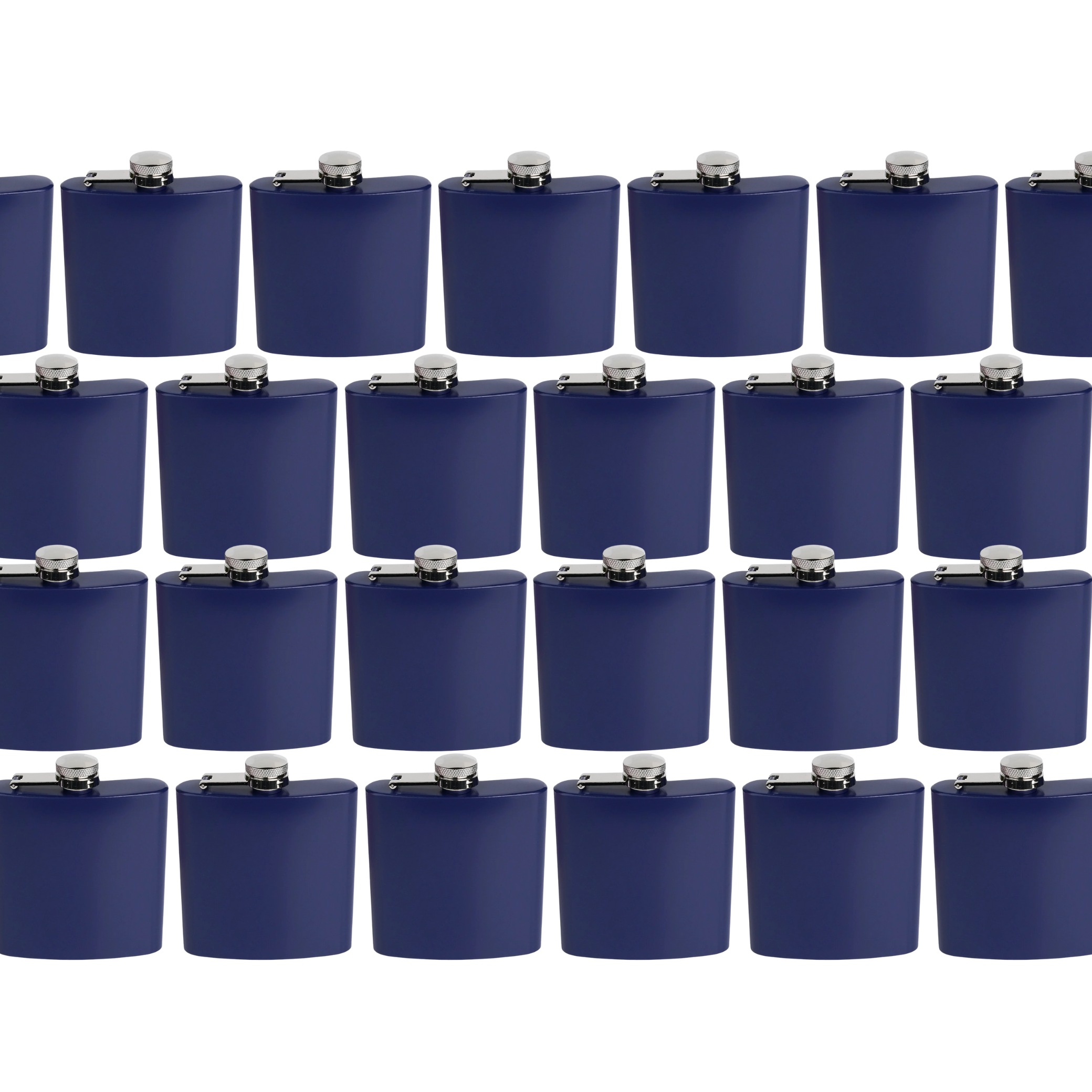 Master Maker Crafts -  6 oz Stainless Steel Hip Flask - Matte Navy Blue (25 Piece CASE) | Master Maker Crafts - Wholesale Craft Supplies - Fast Shipping from Ohio DIY Craft Warehouse