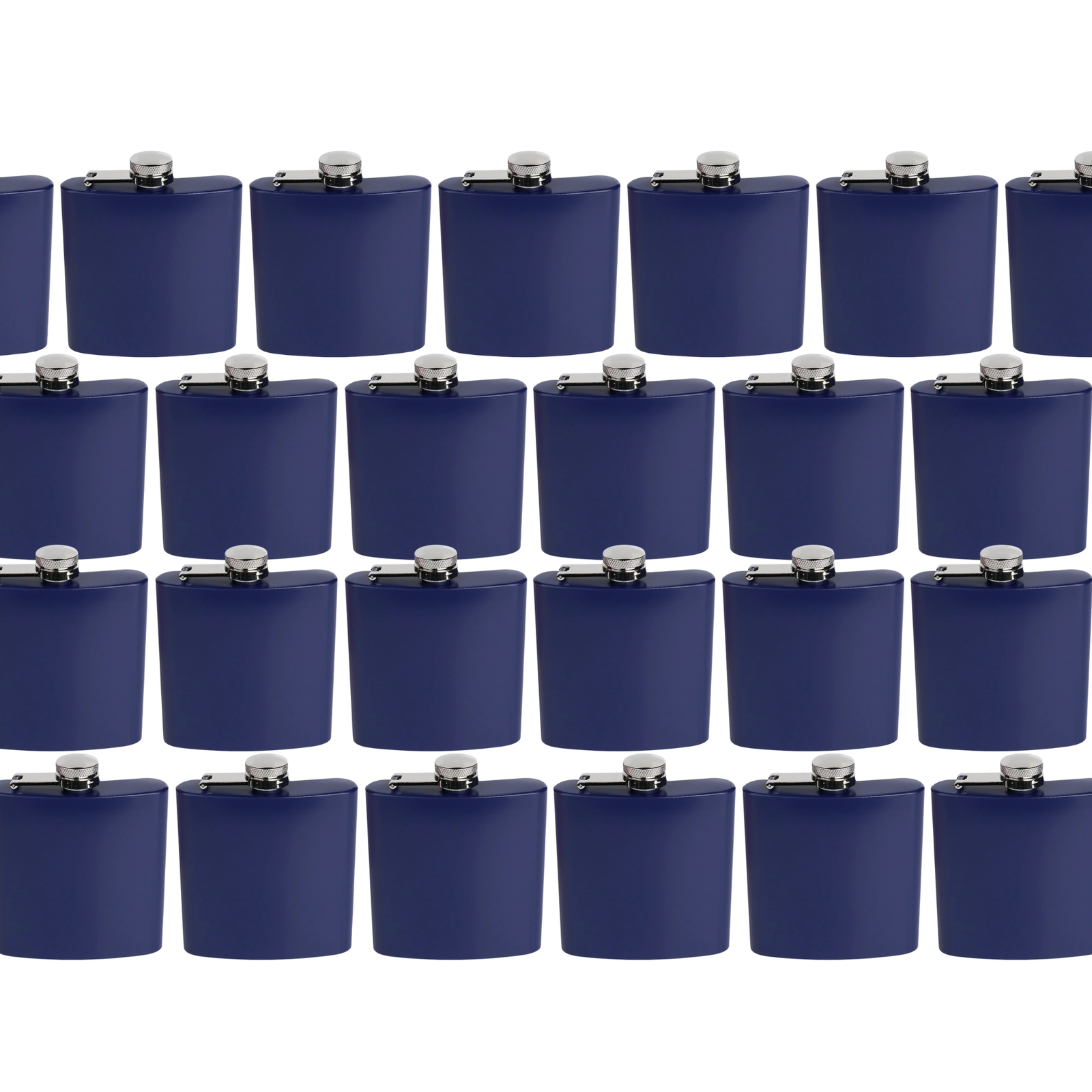 Master Maker Crafts -  6 oz Stainless Steel Hip Flask - Matte Navy Blue (25 Piece CASE) | Master Maker Crafts - Wholesale Craft Supplies - Fast Shipping from Ohio