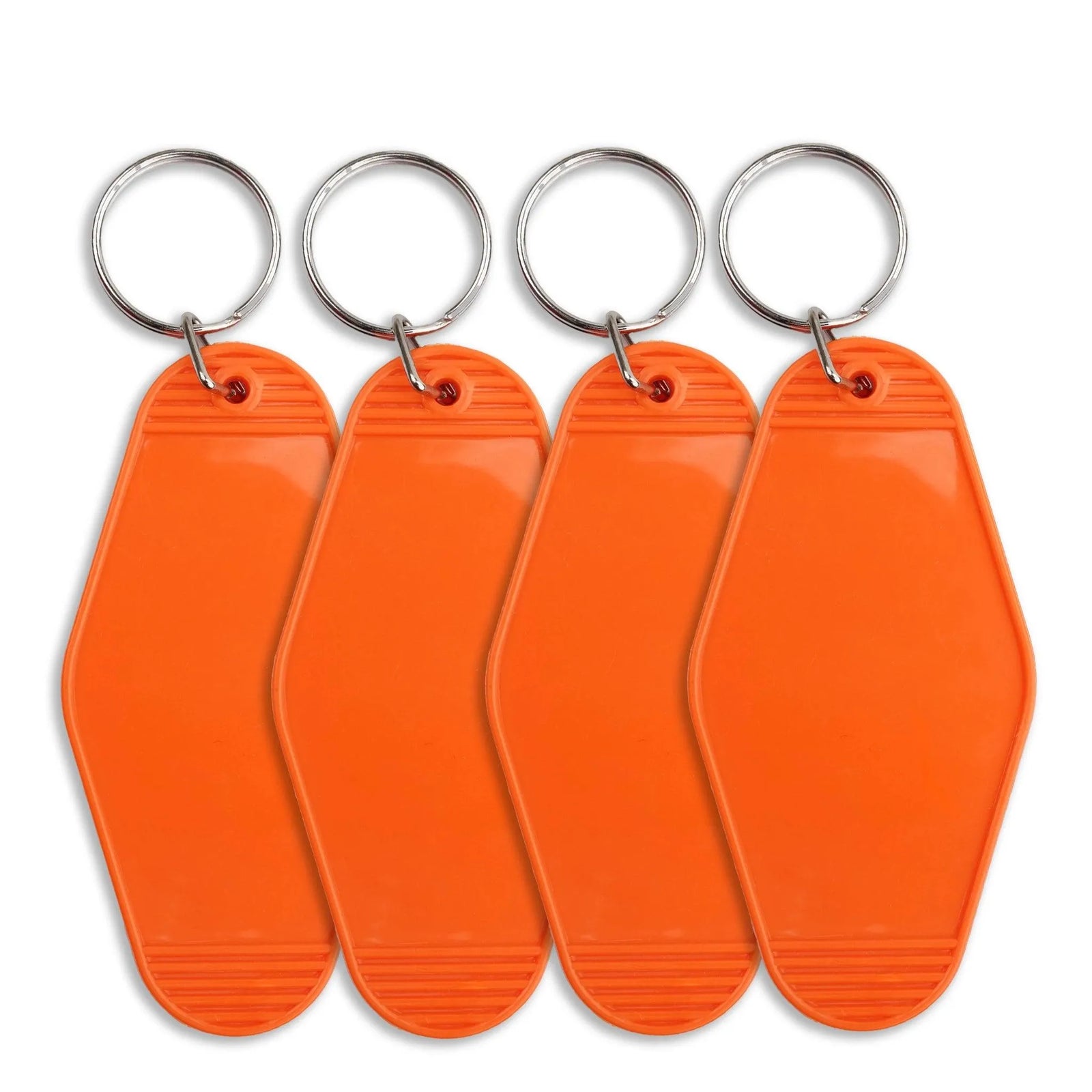 Retro Motel Keychain with Silver Ring - Orange - DIY Craft Warehouse