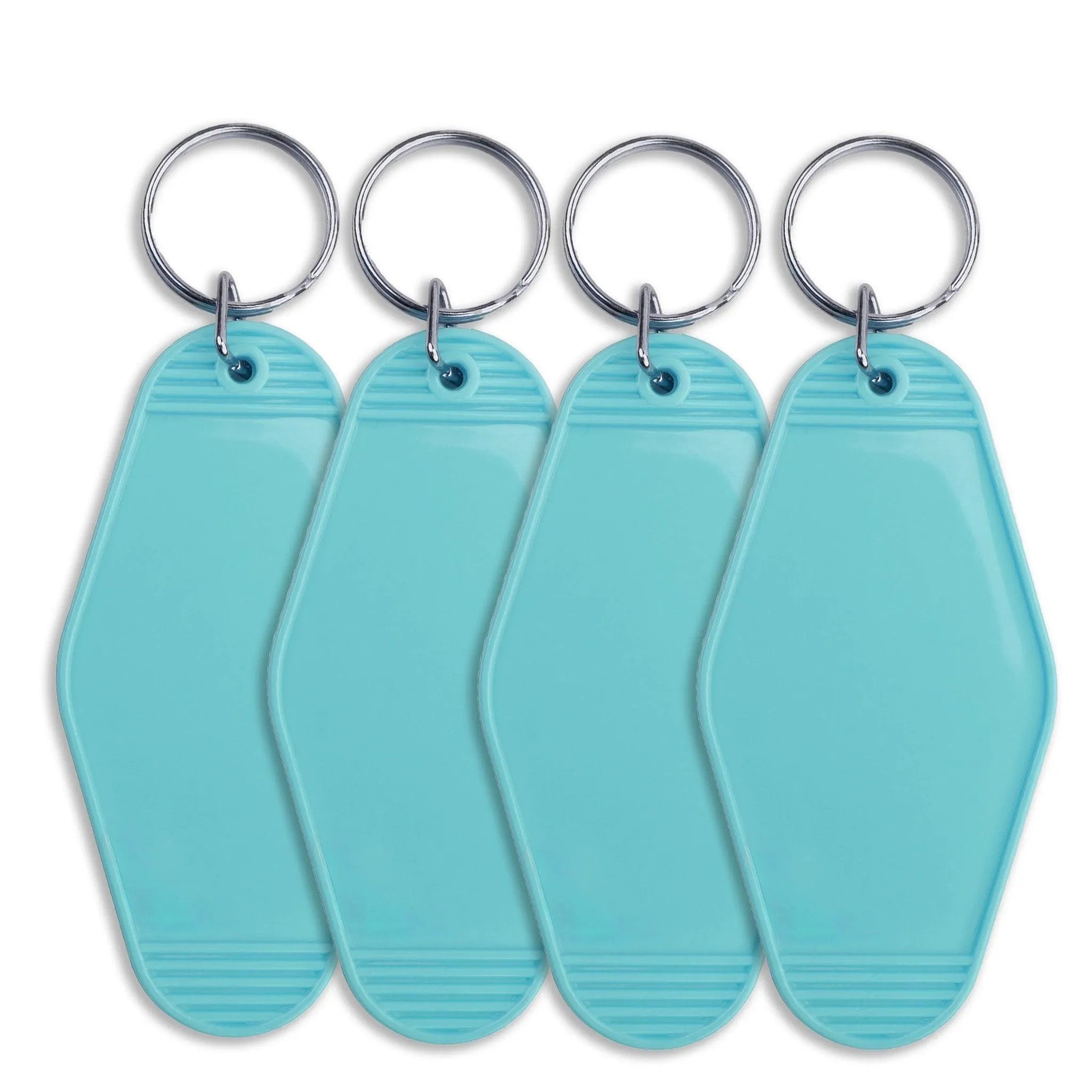 Retro Motel Keychain with Silver Ring - Pacific Blue - DIY Craft Warehouse DIY Craft Warehouse