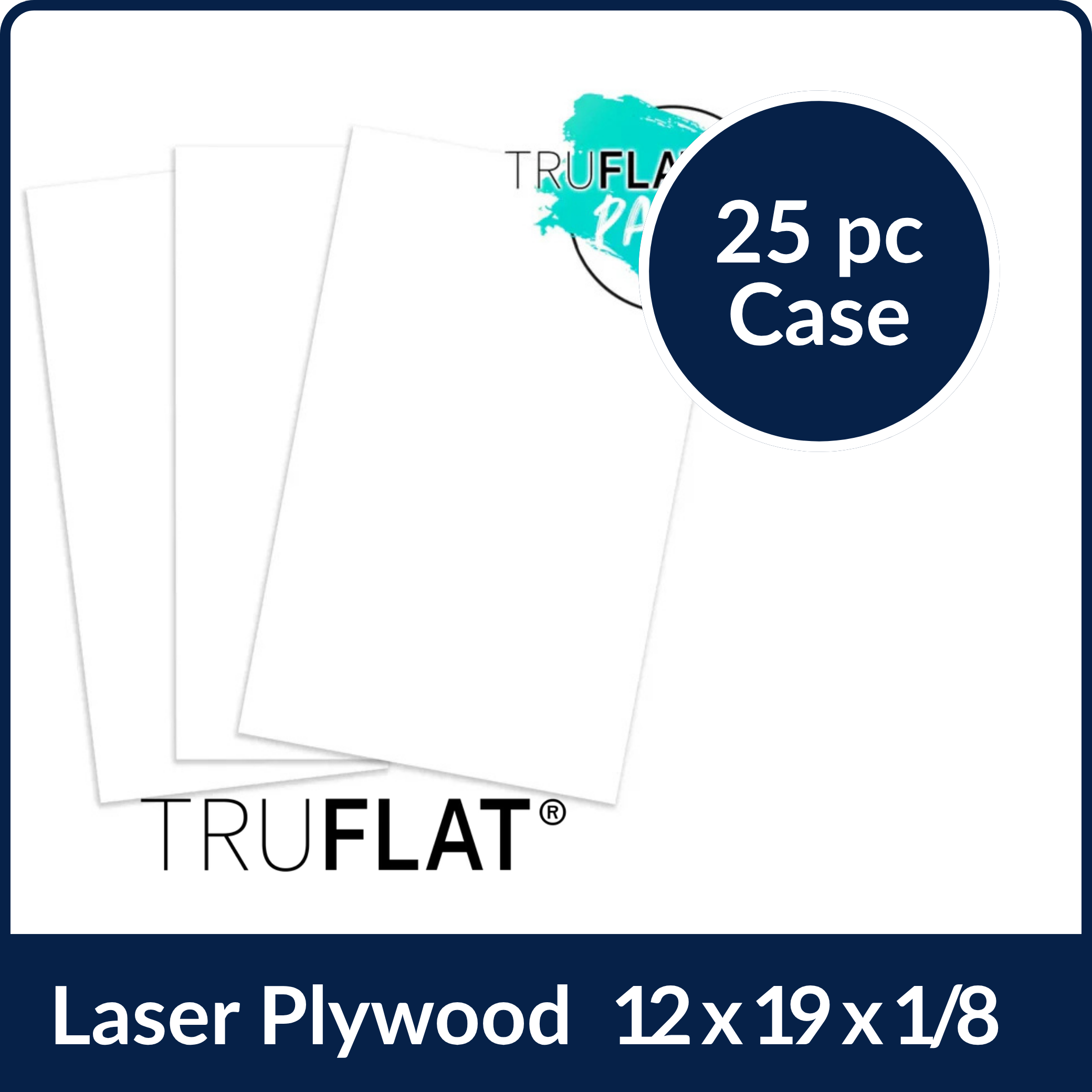 TruFlat Paint Plywood - 12"x 19" x 1/8" (25 Piece Case)