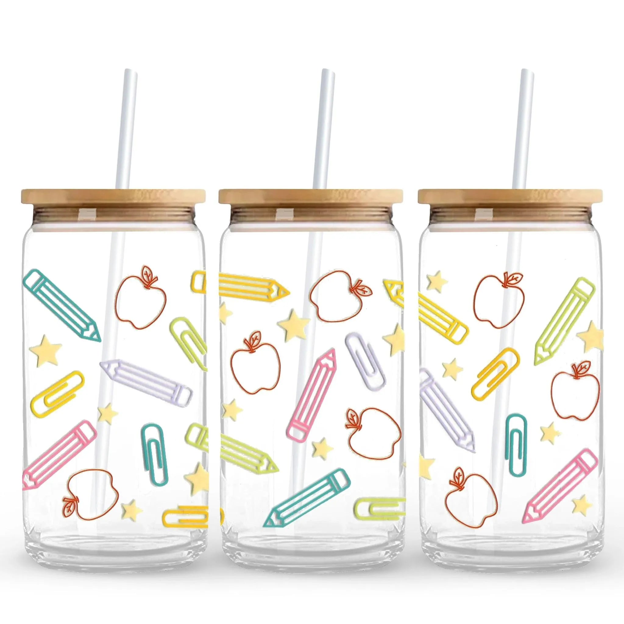 UV DTF Wrap - Pastel Pencils & Apples - DIY Craft Warehouse DIY Craft Warehouse