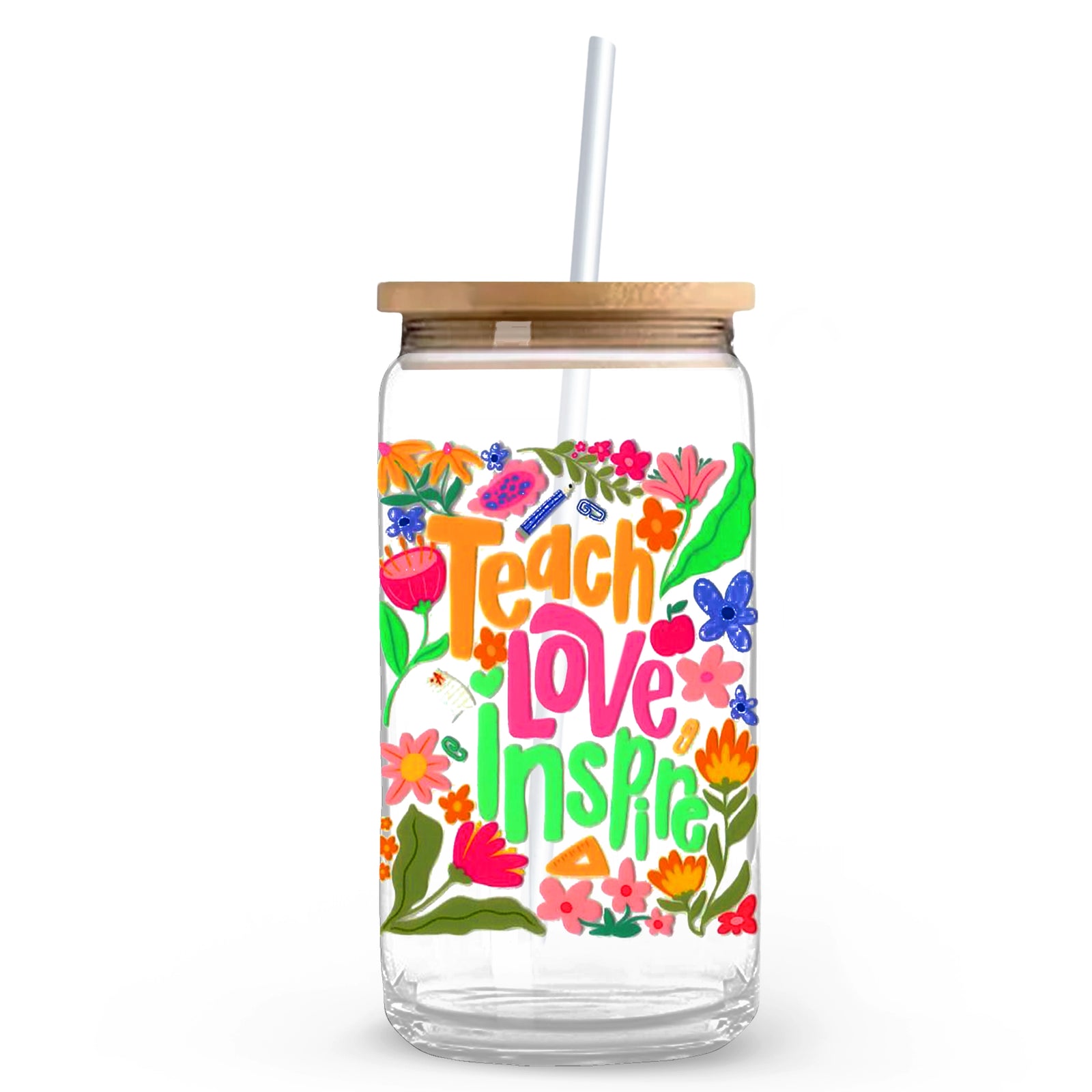 Pastel Teach Love Inspire 2 Decals 3.5