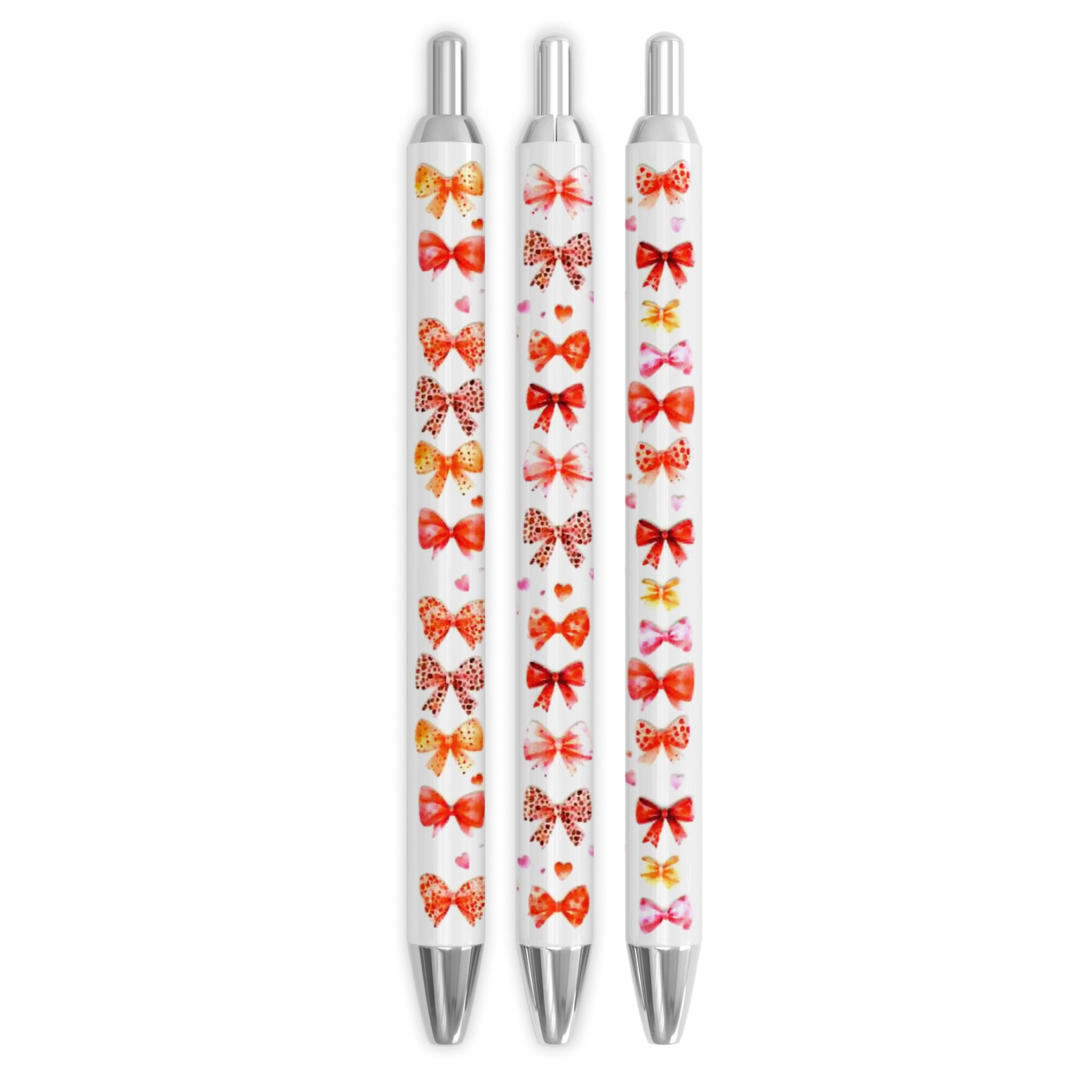 Master Maker Crafts -  UV DTF Pen Wrap Only - Bows & Hearts Red 5 Decals 4.25" x 1.25" (Pen NOT Inclued) | Master Maker Crafts - Wholesale Craft Supplies - Fast Shipping from Ohio DIY Craft Warehouse