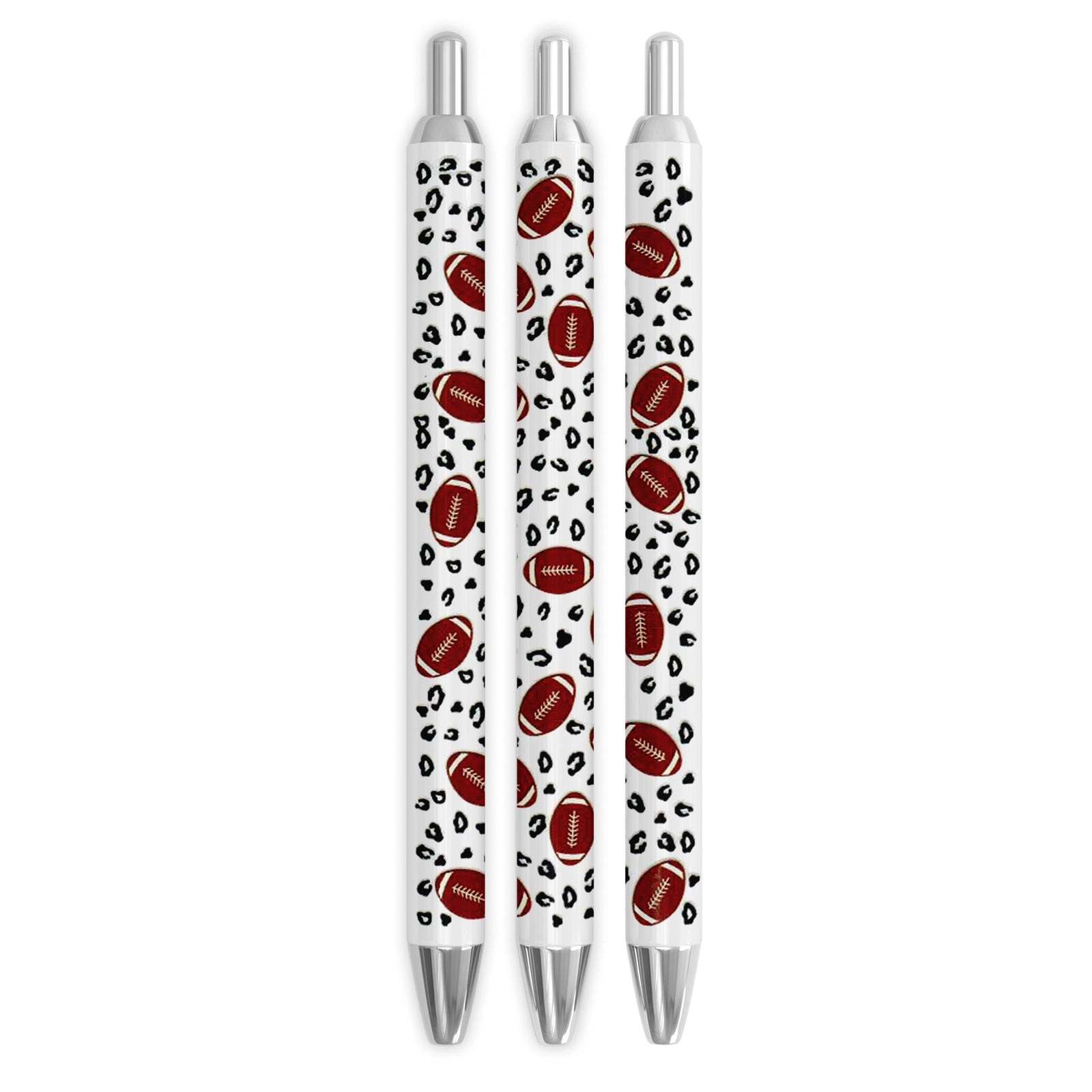 Master Maker Crafts -  UV DTF Pen Wrap Only - Cheetah & Footballs 5 Decals 4.25