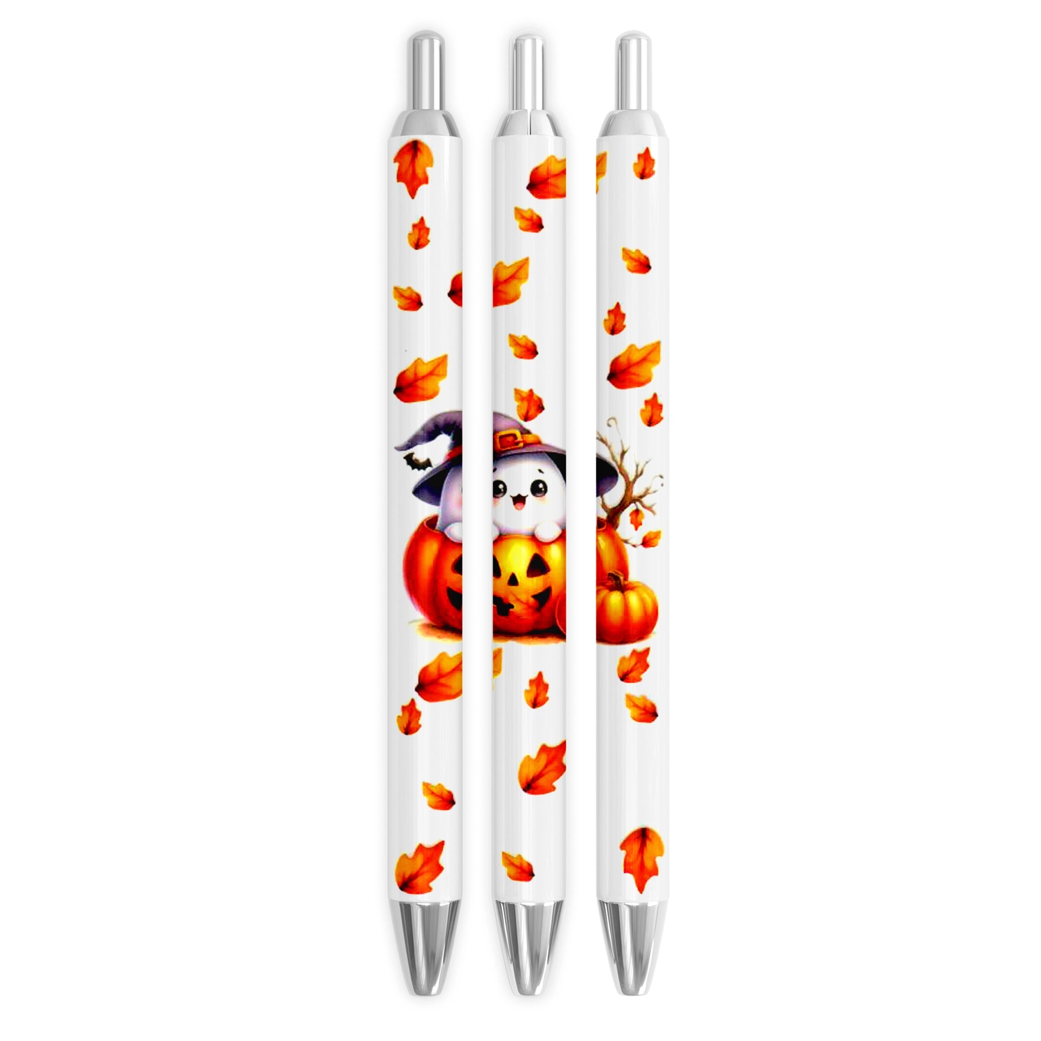 Master Maker Crafts -  UV DTF Pen Wrap Only - Ghostly Jack-O-Lantern 5 Decals 4.25" x 1.25" (Pen NOT Inclued) | Master Maker Crafts - Wholesale Craft Supplies - Fast Shipping from Ohio DIY Craft Warehouse